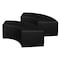 Regency Ottomans, 58 W, 19 H, Vinyl, Black N6265BK2PK - alternate 1